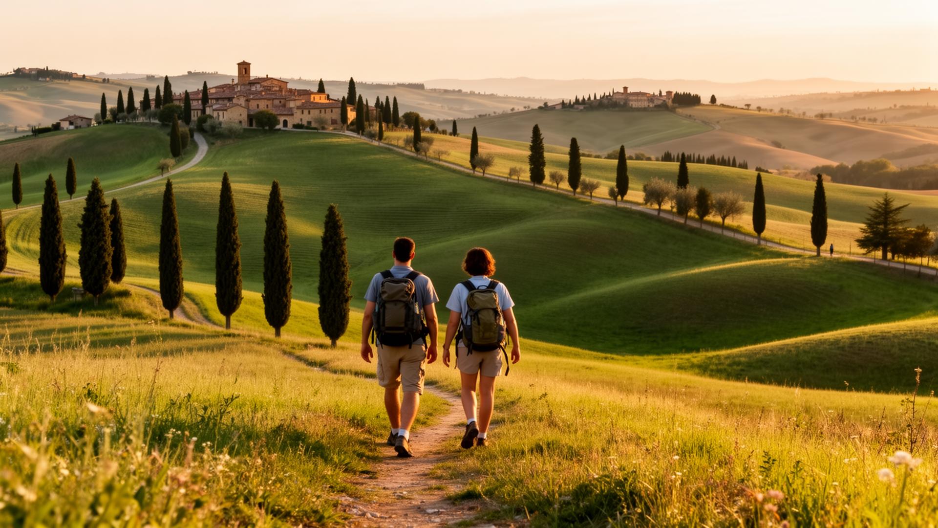 Walking through the Italian countryside