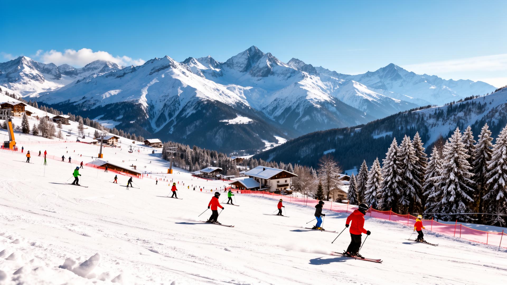 Ski resort in the European Alps