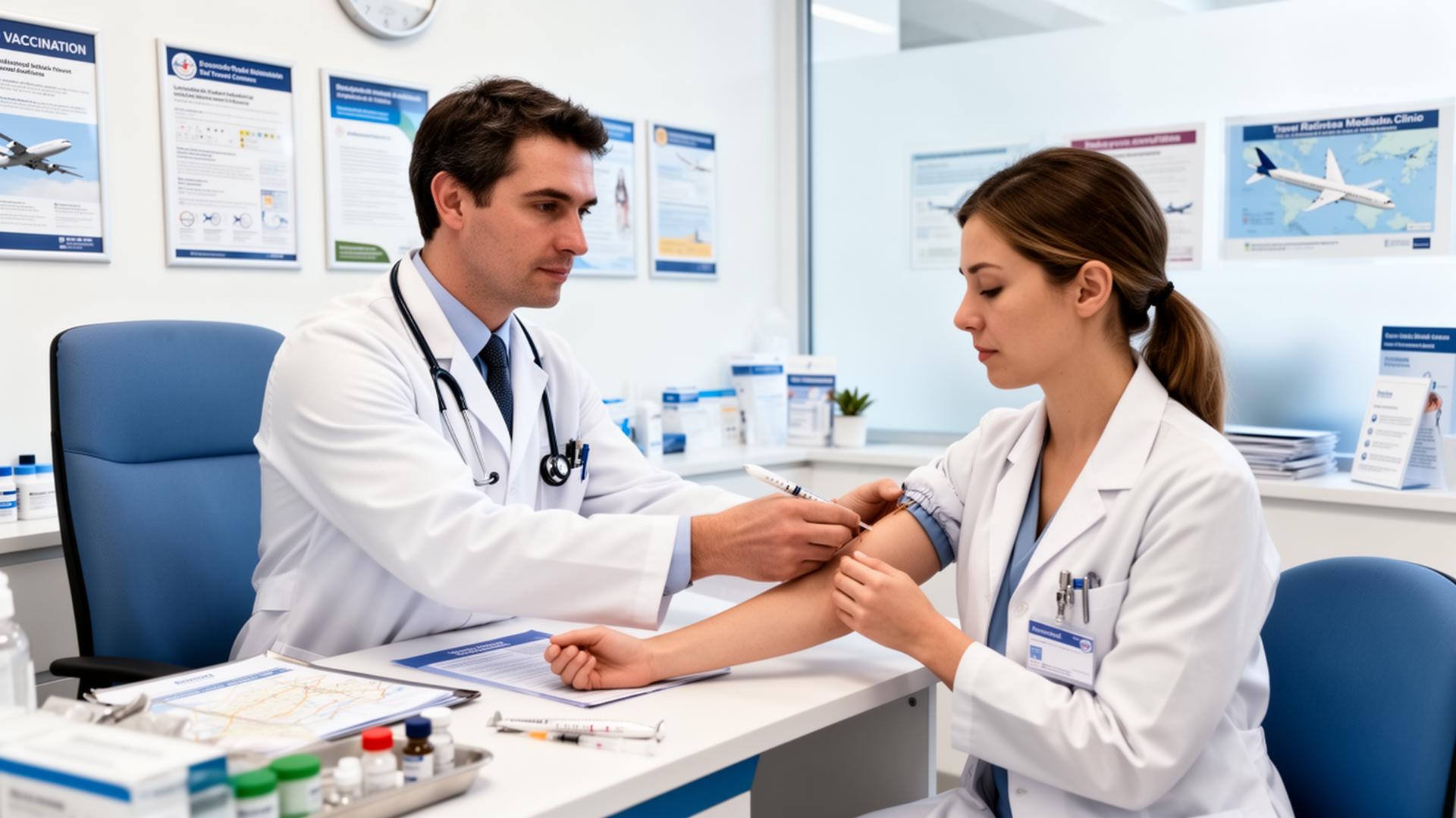Travel vaccinations at a clinic